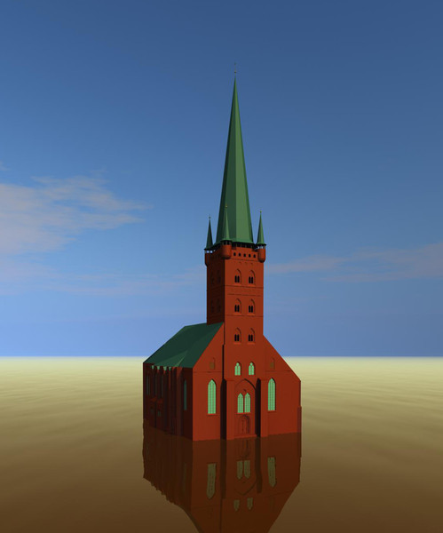 3d church germany build model - church2 by schanya