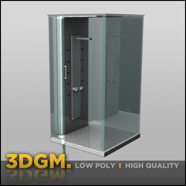 modern shower 3d obj - modern shower 3DGM by 3D Game Models