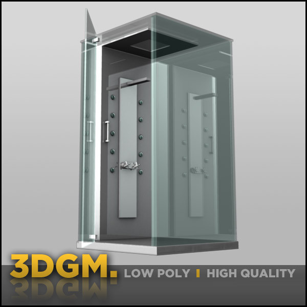 modern shower 3d obj - modern shower 3DGM by 3D Game Models