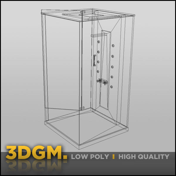 modern shower 3d obj - modern shower 3DGM by 3D Game Models