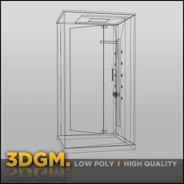 modern shower 3d obj - modern shower 3DGM by 3D Game Models