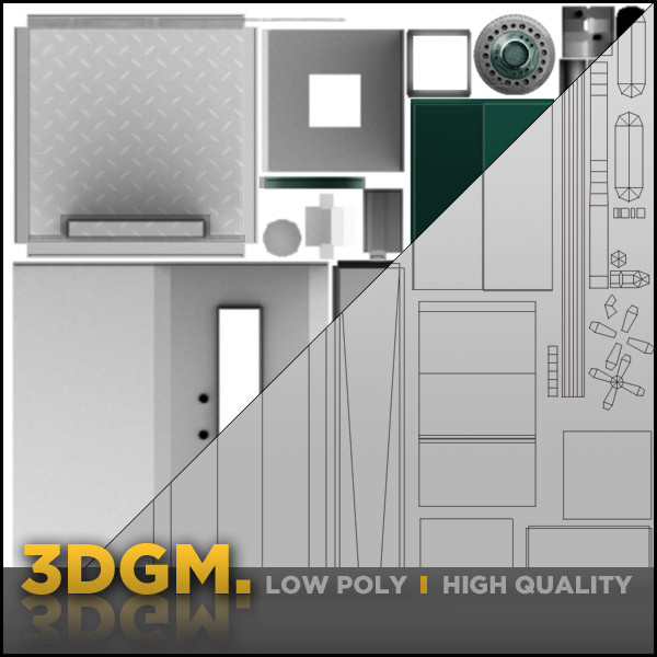 modern shower 3d obj - modern shower 3DGM by 3D Game Models