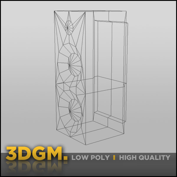 speaker modern 3dgm obj - modern speaker 3DGM by 3D Game Models