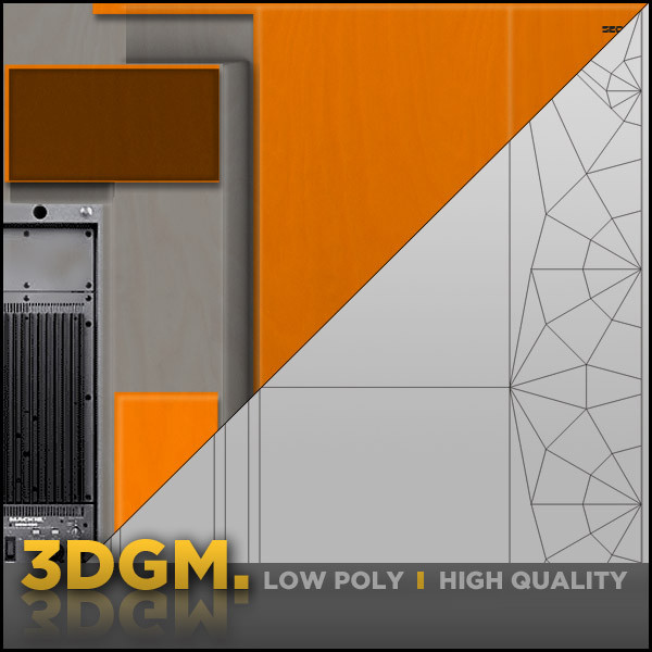 speaker modern 3dgm obj - modern speaker 3DGM by 3D Game Models