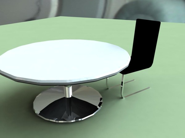 free set chair 3d model - Table & Chair by nescio180