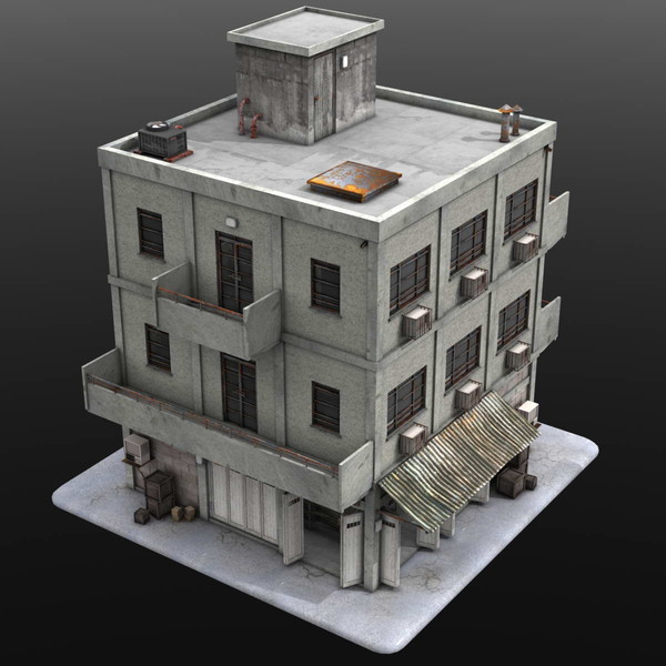 3ds max building city store - City Store by Gravistar