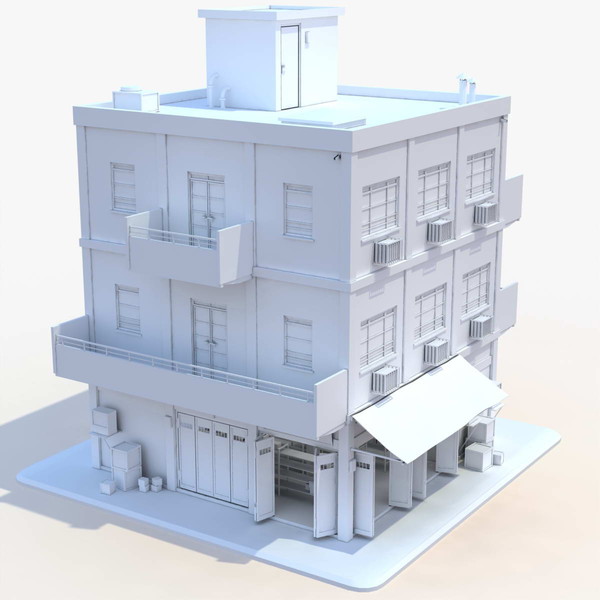 3ds max building city store - City Store by Gravistar