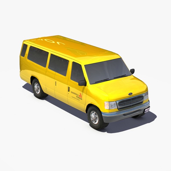 3ds max e350 transit van fords - Ford E350 Transit Van by ES3DStudios