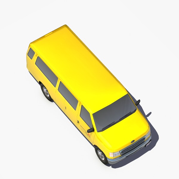 3ds max e350 transit van fords - Ford E350 Transit Van by ES3DStudios