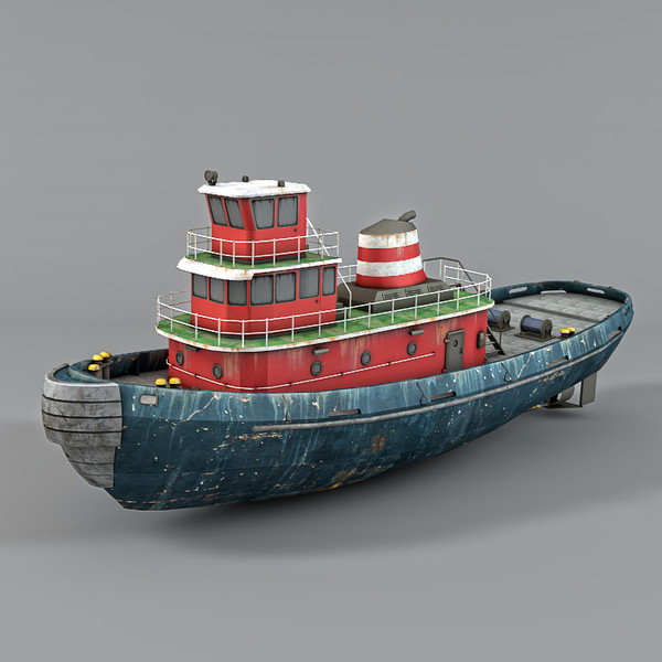 3d tug tugboat boat model - Old Tugboat by NesAn Studio