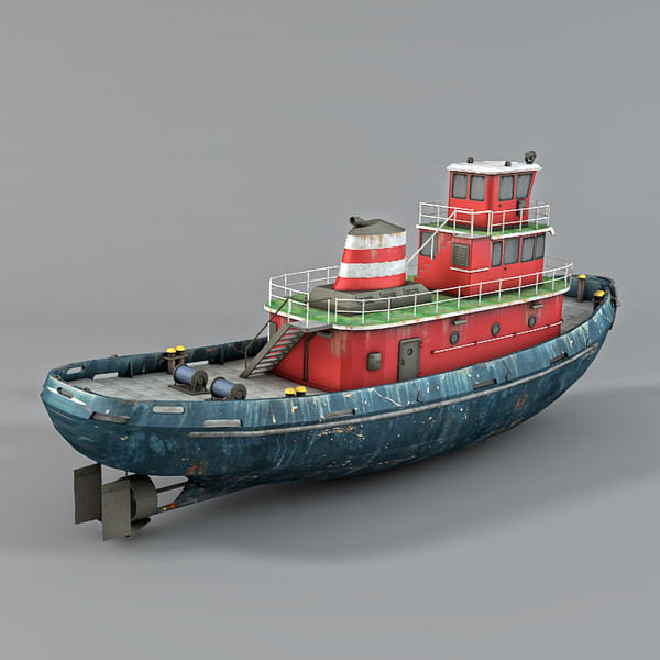 3d tug tugboat boat model - Old Tugboat by NesAn Studio