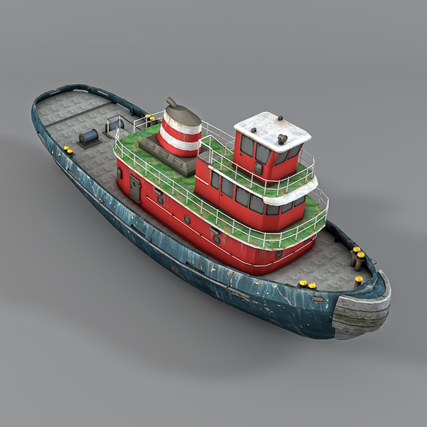 3d tug tugboat boat model - Old Tugboat by NesAn Studio