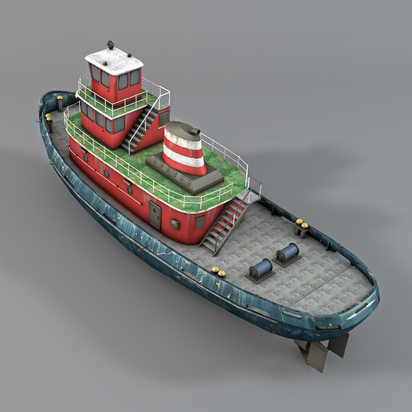 3d tug tugboat boat model - Old Tugboat by NesAn Studio