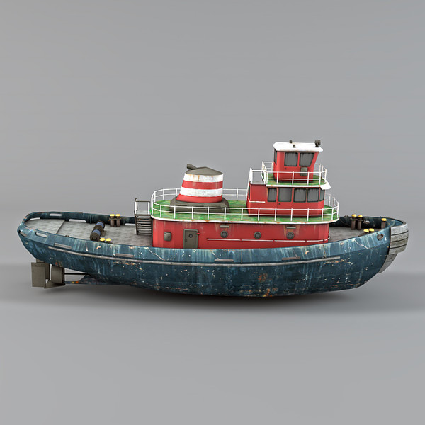 3d tug tugboat boat model - Old Tugboat by NesAn Studio