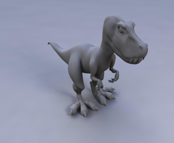 cartoon tyrannosaurus rex 3d obj - Cartoon Dinosaur by dante_es