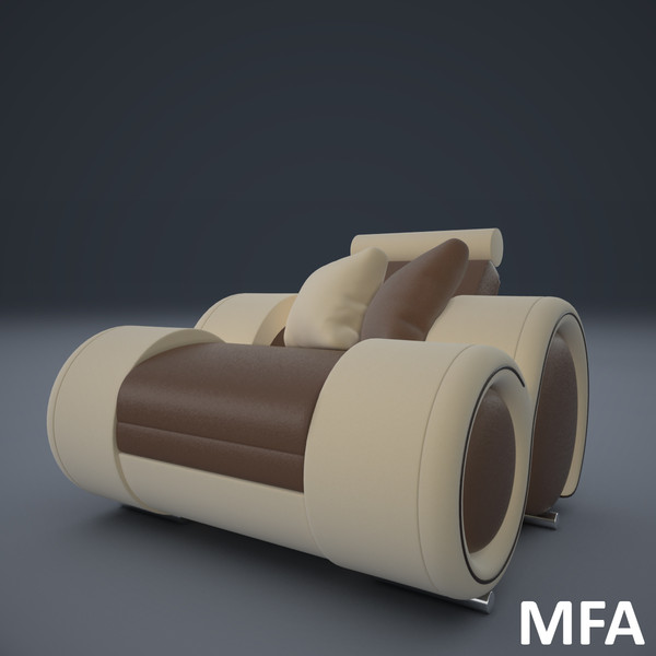 ultra modern armchair 3d max - Ultra Modern Armchair by mindFreeArtist