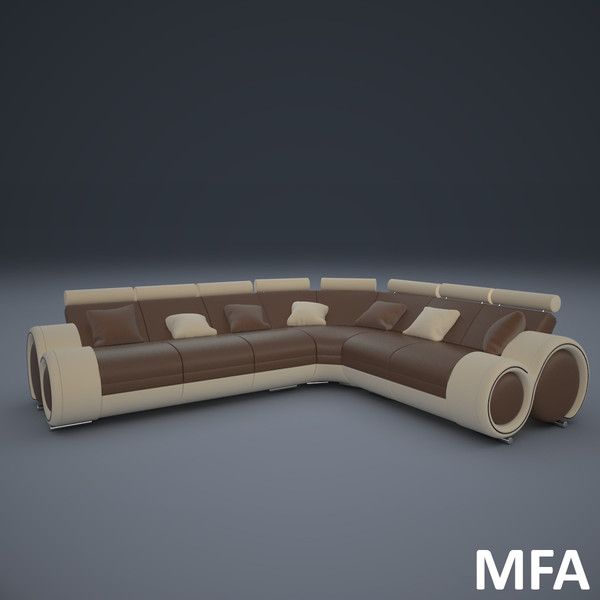 3d ultra modern sofa corner - Ultra Modern Sofa Corner by mindFreeArtist