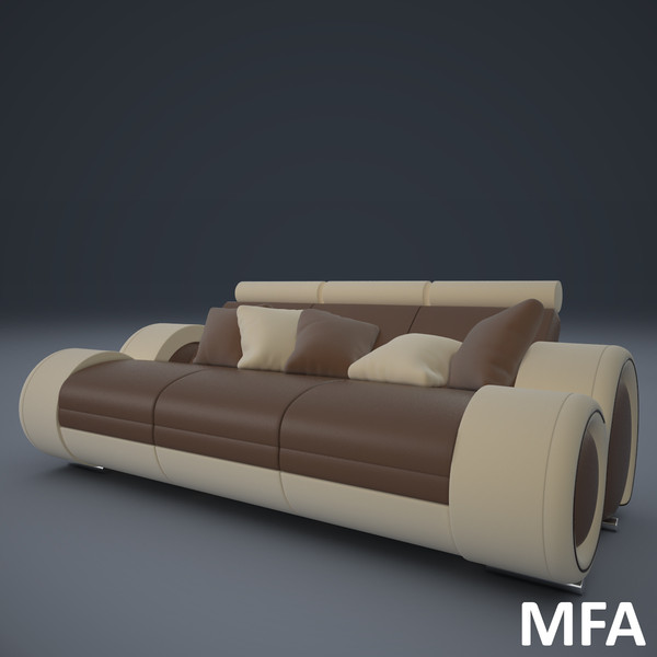 3dsmax ultra modern sofa 3x - Ultra Modern Sofa 3x by mindFreeArtist