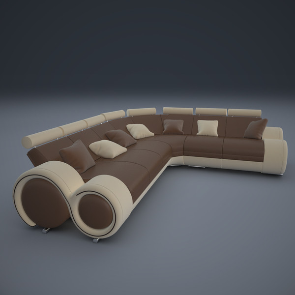 3d ultra modern sofa corner - Ultra Modern Sofa Corner by mindFreeArtist