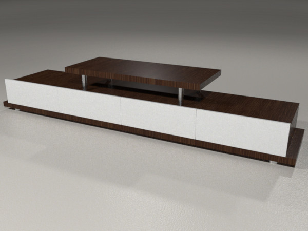 realistic television table 3d model - Television Table by Ladvox