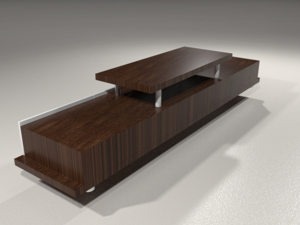 realistic television table 3d model - Television Table by Ladvox