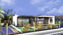 3d scene modern building house
