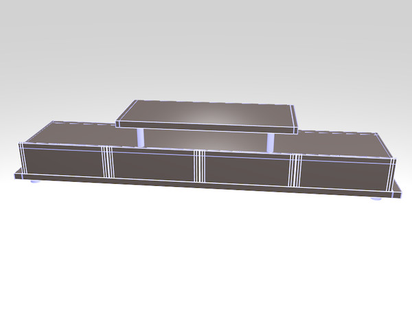 realistic television table 3d model - Television Table by Ladvox