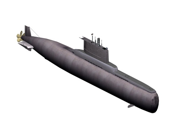 german type 209 1200 3d model - Type 209 class 1200 submarine... by FangioDesign