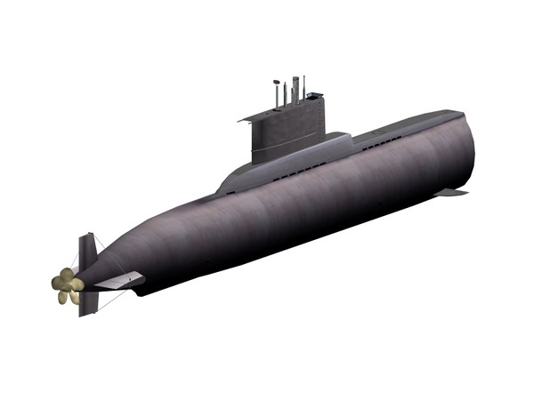 german type 209 1200 3d model - Type 209 class 1200 submarine... by FangioDesign
