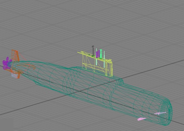 german type 209 1200 3d model - Type 209 class 1200 submarine... by FangioDesign