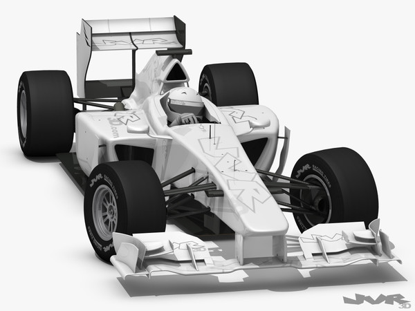 3d generic f1 race car - Generic F1 2012 Race Car by jvr3D