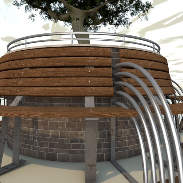 street bench 3d model - Park_bench2 by ERLHN