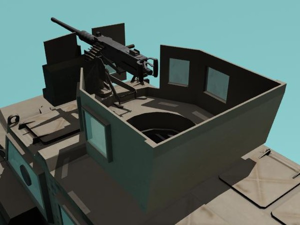 3d rg-31 nyala - RG-31 Nyala MRAP with Machine Gun M2 desert version by kapitan_21
