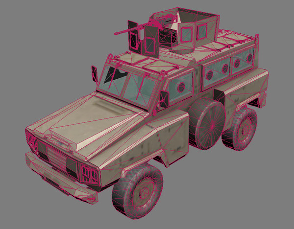 3d rg-31 nyala - RG-31 Nyala MRAP with Machine Gun M2 desert version by kapitan_21
