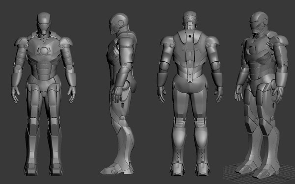 iron man 3d max - Iron Man Model by wibarra88