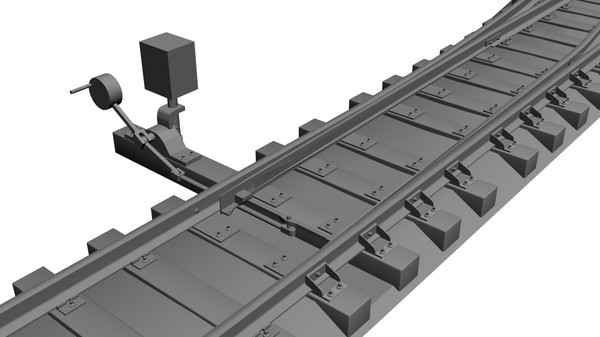 3d rail switch - Rail switch by oguz33