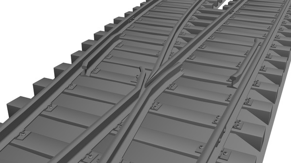 3d rail switch - Rail switch by oguz33