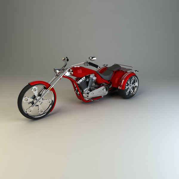 custom trike chopper 3d fbx - Trike Chopper by platinum3dmodels