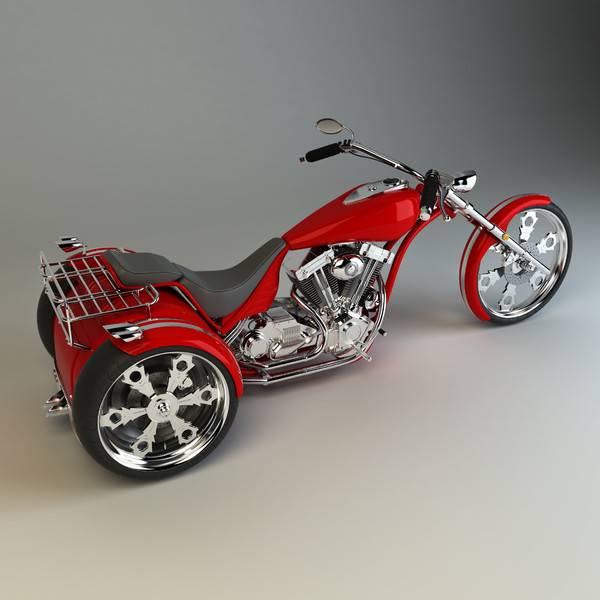 custom trike chopper 3d fbx - Trike Chopper by platinum3dmodels