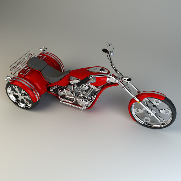 custom trike chopper 3d fbx - Trike Chopper by platinum3dmodels