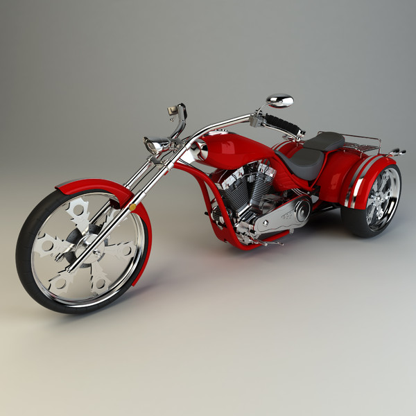 custom trike chopper 3d fbx - Trike Chopper by platinum3dmodels