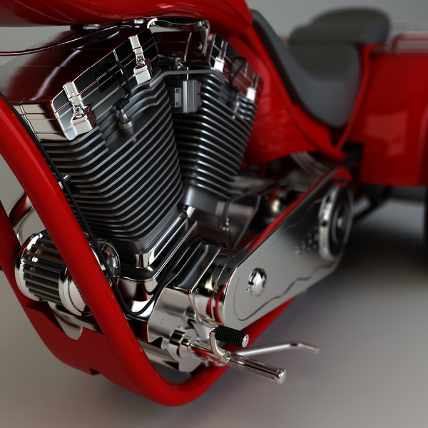 custom trike chopper 3d fbx - Trike Chopper by platinum3dmodels