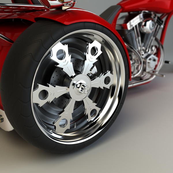 custom trike chopper 3d fbx - Trike Chopper by platinum3dmodels