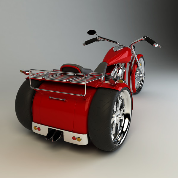 custom trike chopper 3d fbx - Trike Chopper by platinum3dmodels