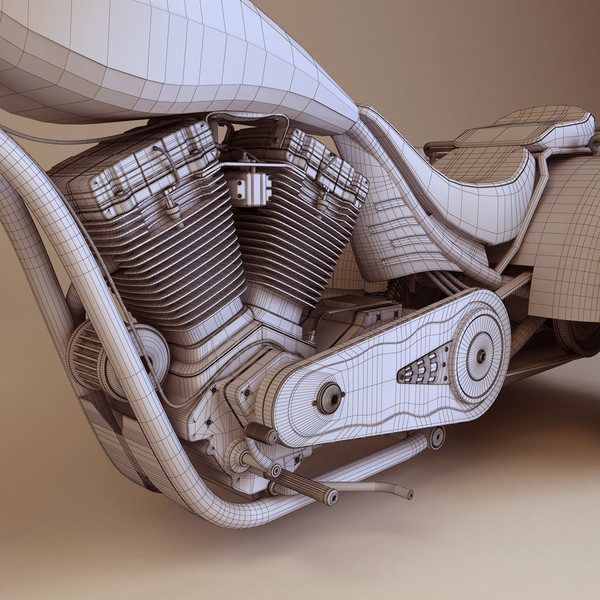 custom trike chopper 3d fbx - Trike Chopper by platinum3dmodels