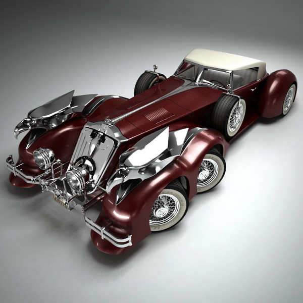 rolls royce steampunk 3d model - SteamPunk Car by Render Steel