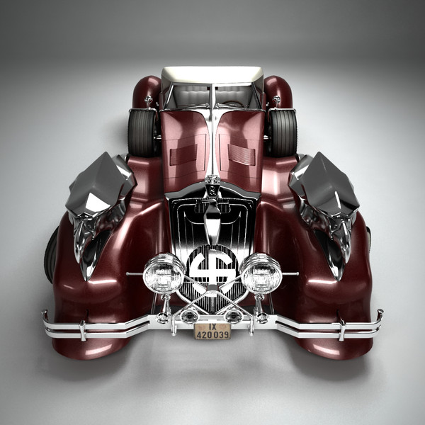 rolls royce steampunk 3d model - SteamPunk Car by Render Steel