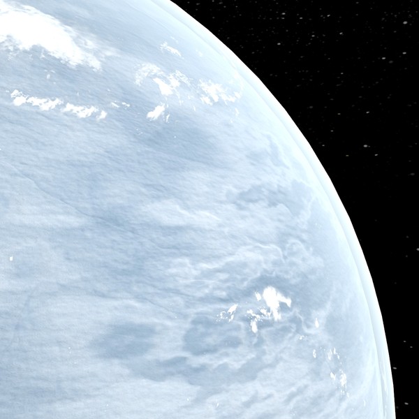 3d clouds planet model - Frozen World by 3DUniverse Pro