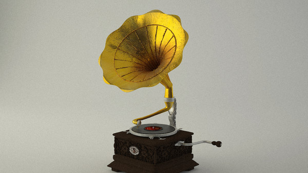 old gramophone 3d max - Gramophone by seusuke