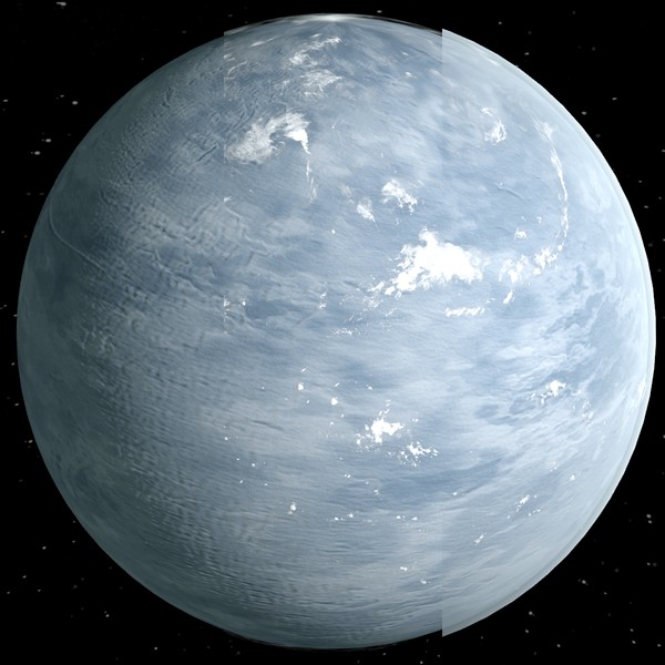 3d clouds planet model - Frozen World by 3DUniverse Pro